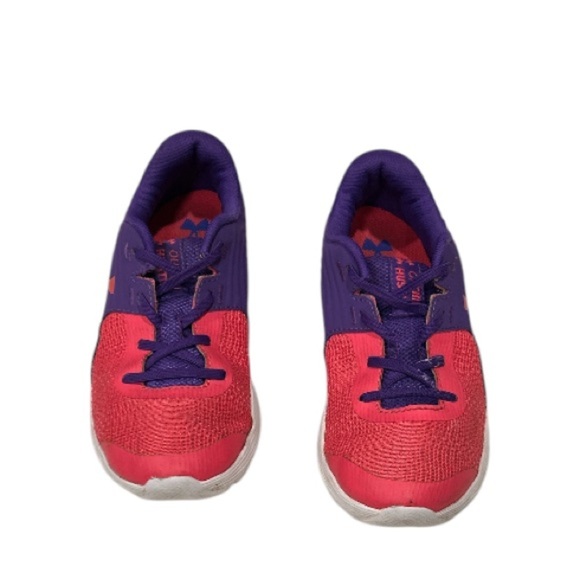 Girls Under Armour Out Hustler Purple & Pink  print sneakers,‎ size 3Y. - Picture 1 of 7